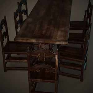 Jacobean English Dining Table Set Jacobean English Dining Table Set