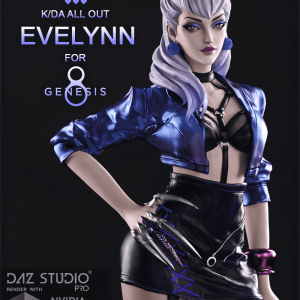 Evelynn KDA ALL OUT for Genesis 8 and 8.1 Female Evelynn KDA ALL OUT for Genesis 8 and 8.1 Female