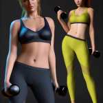 Keep Fit Outfit Set for Genesis 8, 8.1, and 9 Keep Fit Outfit Set for Genesis 8, 8.1, and 9