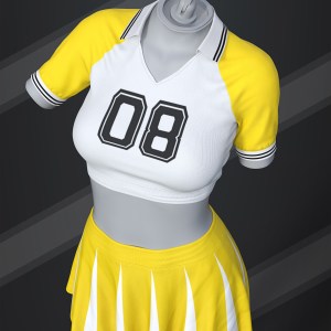 dForce SU Cheerleader Outfit for Genesis 9, 8.1, and 8 Female dForce SU Cheerleader Outfit for Genesis 9, 8.1, and 8 Female