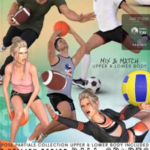 Z Utility Series  Ball Sports – Props, Poses and Partials for Genesis 3 and 8 Z Utility Series  Ball Sports – Props, Poses and Partials for Genesis 3 and 8