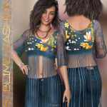 Sublime Fashion for D-Force Fringed Top for G8F and G8.1F Sublime Fashion for D-Force Fringed Top for G8F and G8.1F
