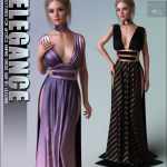 Elegance Textures for dForce Empire Dress G8F Elegance Textures for dForce Empire Dress G8F
