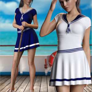 dForce Navy Sailor Outfit Set for Genesis 8 and 8.1 Females dForce Navy Sailor Outfit Set for Genesis 8 and 8.1 Females