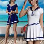 dForce Navy Sailor Outfit Set for Genesis 8 and 8.1 Females dForce Navy Sailor Outfit Set for Genesis 8 and 8.1 Females
