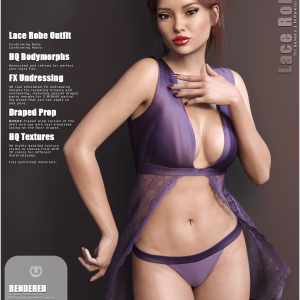 Lace Robe for Genesis 3 Female Lace Robe for Genesis 3 Female