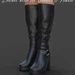 Leather boots for Genesis 8 Female Leather boots for Genesis 8 Female