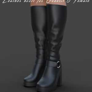 Leather boots for Genesis 8 Female Leather boots for Genesis 8 Female