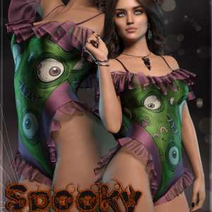 Spooky Frills Swimsuit G8F Spooky Frills Swimsuit G8F