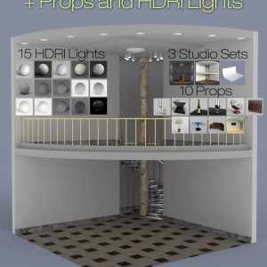 S3D Staircase Studio Interior Sets, Props and HDRI Lights S3D Staircase Studio Interior Sets, Props and HDRI Lights