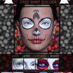 Dia De Los Muertos Face Paint Builder for Genesis 8.1 Females Dia De Los Muertos Face Paint Builder for Genesis 8.1 Females