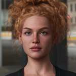 Curly Top Updo Hair for Genesis 9 Curly Top Updo Hair for Genesis 9