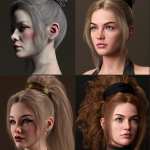 Updo of Fantasy Hair for Genesis 8 and 9 Updo of Fantasy Hair for Genesis 8 and 9