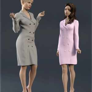 dForce H&C Double Button Dress for Genesis 8 Female(s) dForce H&C Double Button Dress for Genesis 8 Female(s)