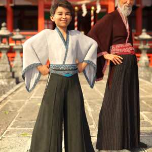 dForce Hakama and Kimono Outfit TexturesRepost  dForce Hakama and Kimono Outfit TexturesRepost
