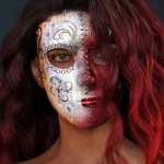 Carnival Mask for Genesis 8 and 8.1 Females Carnival Mask for Genesis 8 and 8.1 Females