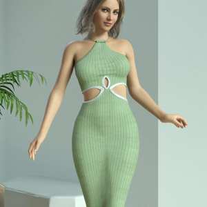 dForce MK Malena Midi Dress for Genesis 8 and 8.1 Females dForce MK Malena Midi Dress for Genesis 8 and 8.1 Females