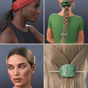 NG 3-in-1 Low Ponytail Hair Accessories – Set 2 NG 3-in-1 Low Ponytail Hair Accessories – Set 2