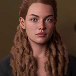 Half Up Romantic Style Hair for Genesis 9 and 8 Female Half Up Romantic Style Hair for Genesis 9 and 8 Female