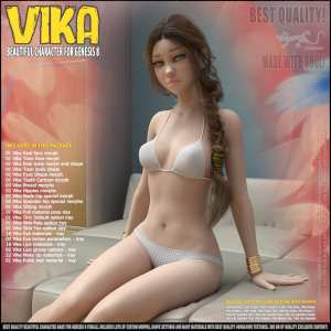 Vika – Beautiful Character for Genesis 8 Vika – Beautiful Character for Genesis 8