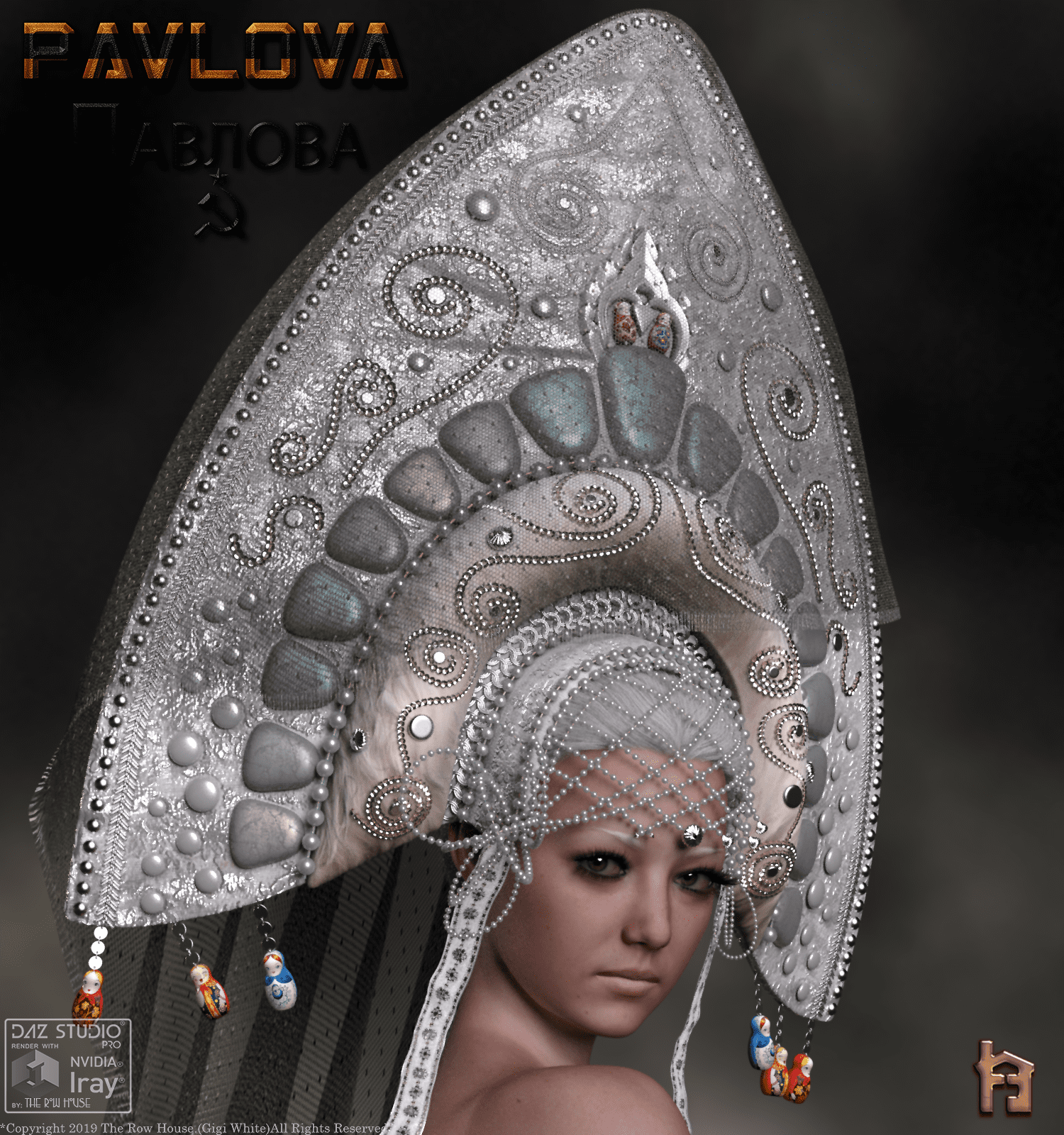 Pavlova 1920's Russian Kokoshnik Pavlova 1920's Russian Kokoshnik