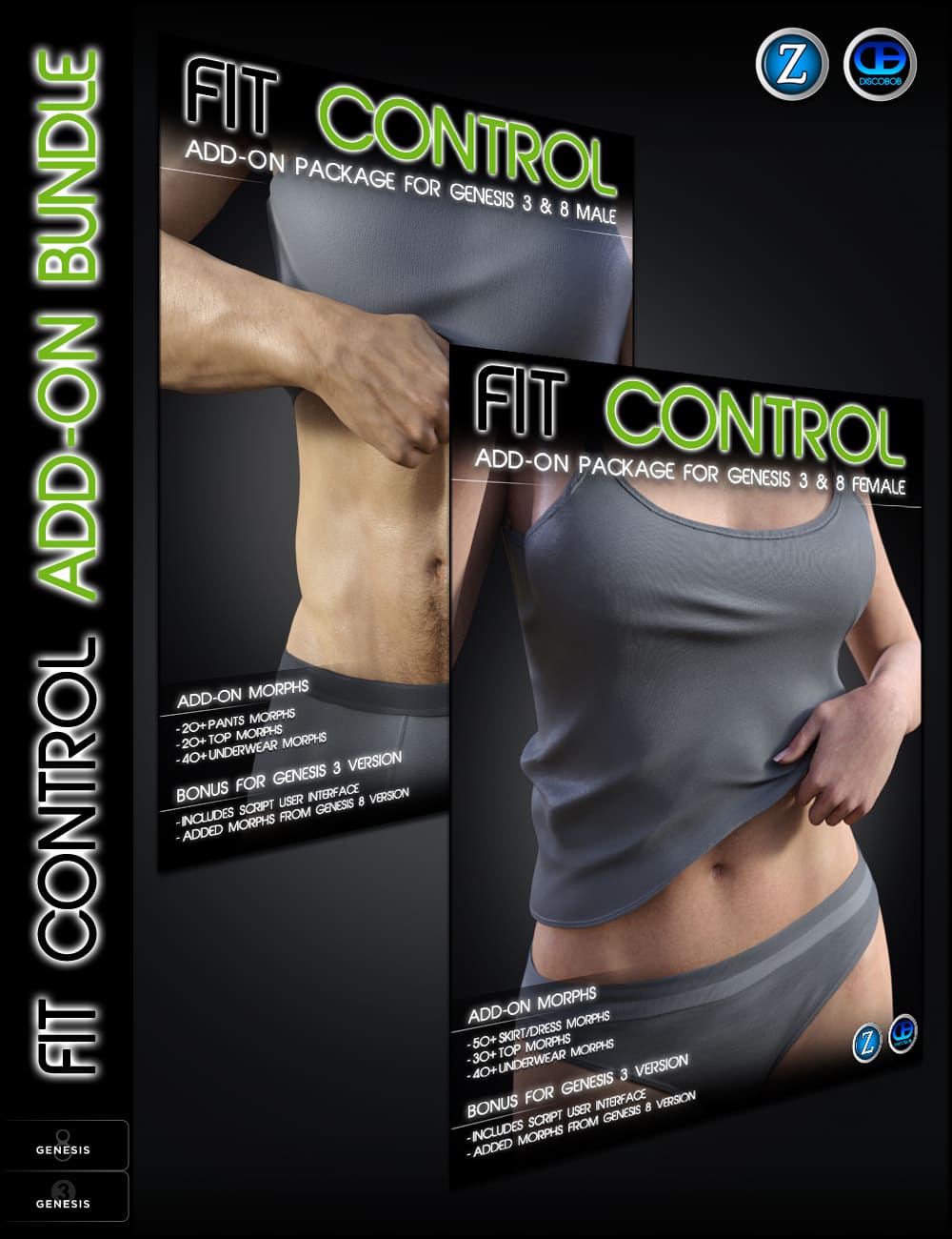 Fit Control Add-On for Genesis 3 and 8 Bundle Fit Control Add-On for Genesis 3 and 8 Bundle