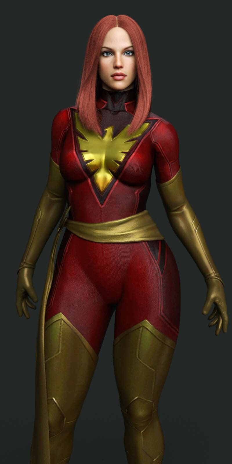 Dark Phoenix Outfit for G8F Dark Phoenix Outfit for G8F