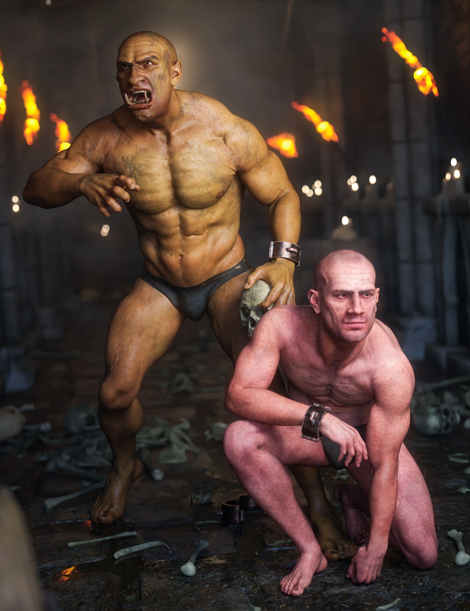 M3D Uther Human and Orc HD Characters for Genesis 9 M3D Uther Human and Orc HD Characters for Genesis 9