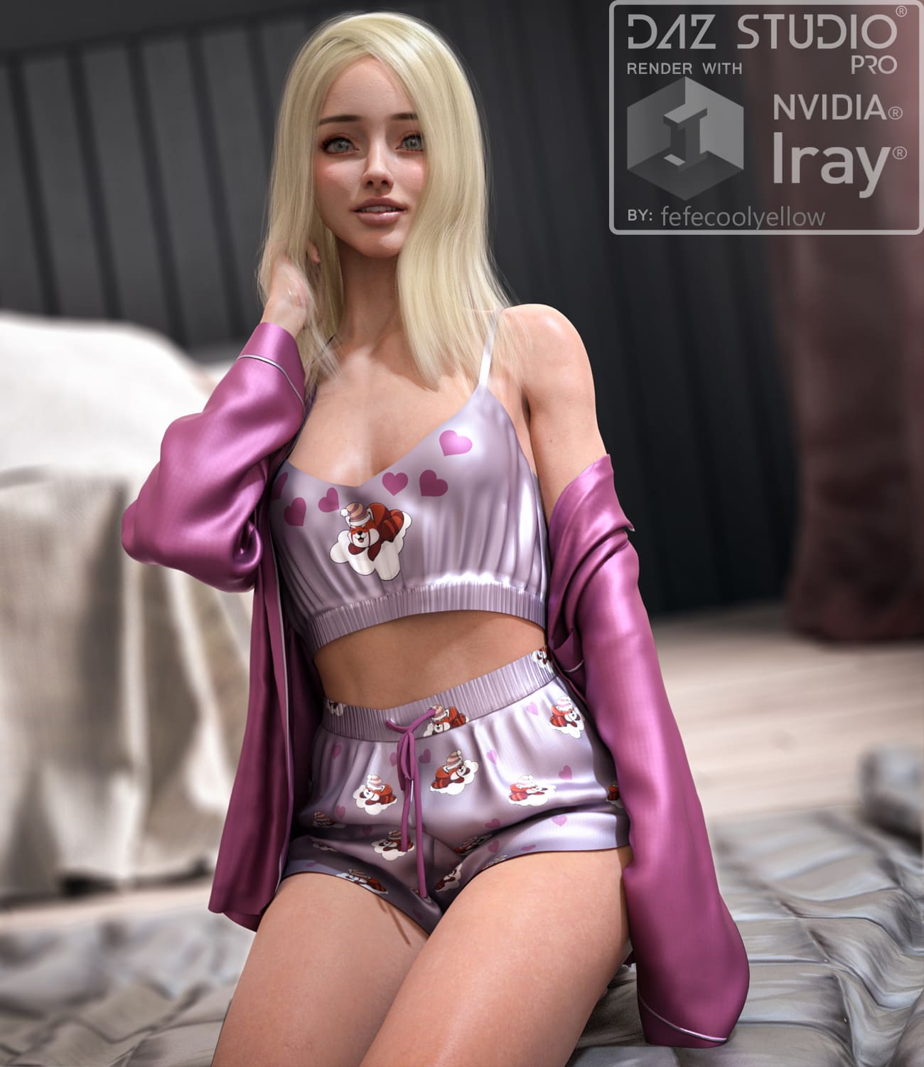 dForce Sleep Well PJS outfit for G8F dForce Sleep Well PJS outfit for G8F