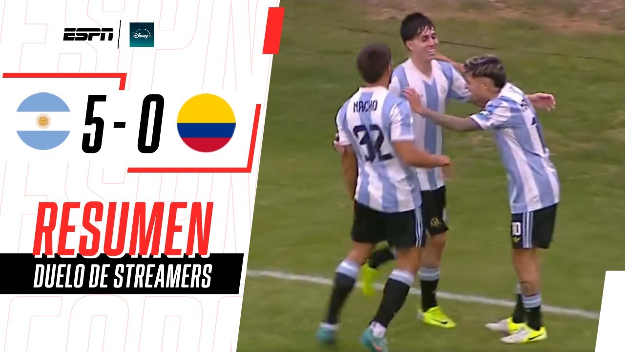 Argentina le gano 5-0 a Colombia en el duelo de streamers Argentina le gano 5-0 a Colombia en el duelo de streamers