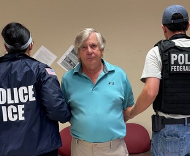 Graham Humphrey, 71, a British illegal alien convicted of indecent liberties with a child, is escorted by ICE agents in Atlanta on July 22, 2025, ahead of his deportation. Graham Humphrey, 71, a British illegal alien convicted of indecent liberties with a child, is escorted by ICE agents in Atlanta on July 22, 2025, ahead of his deportation.