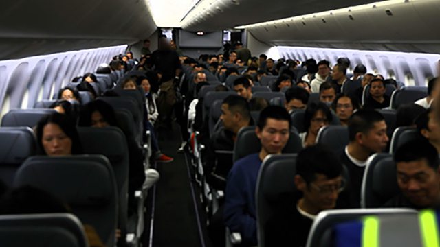 Some of the 122 illegal aliens onboard the flight. Some of the 122 illegal aliens onboard the flight.