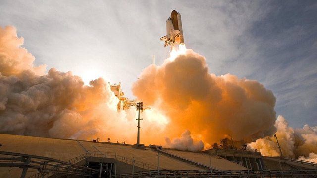 A Space Shuttle lifts off from Florida’s Kennedy Space Center, highlighting the state’s aerospace legacy. A Space Shuttle lifts off from Florida’s Kennedy Space Center, highlighting the state’s aerospace legacy.