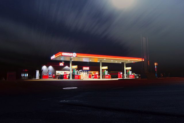 Stock image of a gas station. Stock image of a gas station.