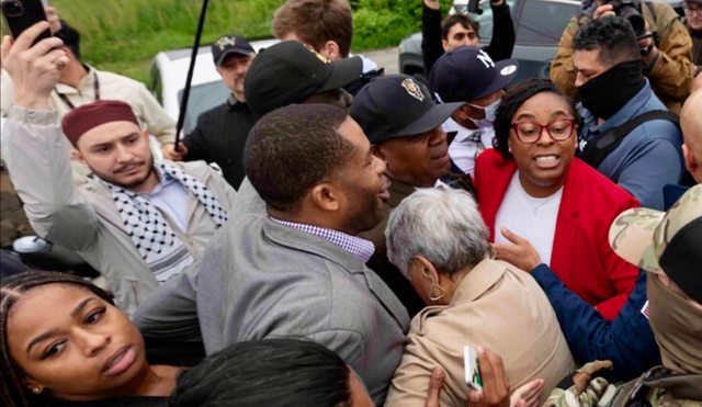 Protestors outside Delaney Hall Detention Center. Protestors outside Delaney Hall Detention Center.