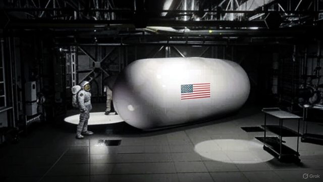 Artistic impression of the Tic Tac UAP in a Lockheed Martin hangar. Artistic impression of the Tic Tac UAP in a Lockheed Martin hangar.