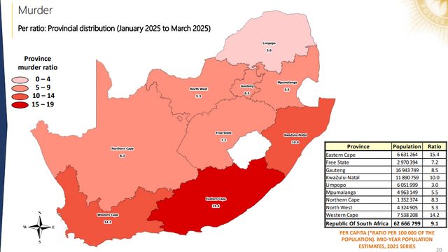South Africa's Murder Map. South Africa's Murder Map.