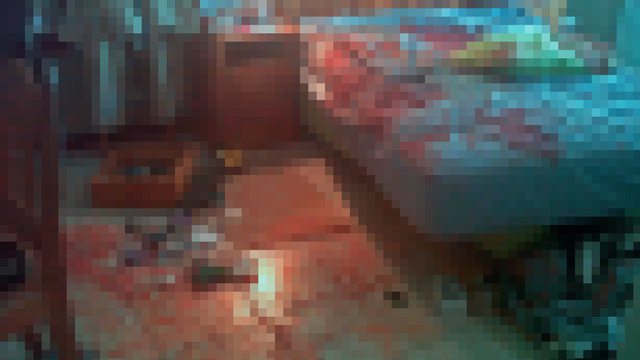 Blurred crime scene photo of a farm murder by Ian Cameron. Blurred crime scene photo of a farm murder by Ian Cameron.