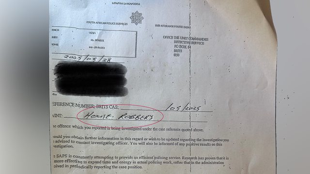 Farm attack recorded as "House Robery" in SAPS documentation. Farm attack recorded as "House Robery" in SAPS documentation.