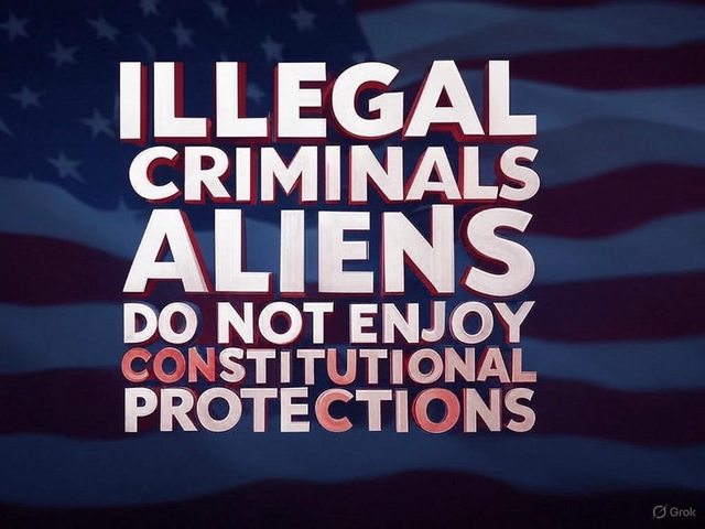 Illegal Criminal Aliens Should Not Enjoy Constitutional Protections. Illegal Criminal Aliens Should Not Enjoy Constitutional Protections.