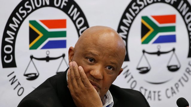 Mcebisi Jonas testifies at the Zondo Commission of Inquiry on State Capture, shedding light on alleged corruption in South Africa, July 2019. (Siphiwe Sibeko, Reuters) Mcebisi Jonas testifies at the Zondo Commission of Inquiry on State Capture, shedding light on alleged corruption in South Africa, July 2019. (Siphiwe Sibeko, Reuters)