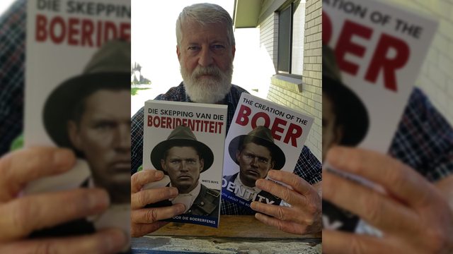 Author Wiets J. Buys proudly displays copies of The Creation of the Boer Identity in both English and Afrikaans, showcasing his mission to preserve and share Boer heritage. (Photo: Wiets J. Buys, June 2025) Author Wiets J. Buys proudly displays copies of The Creation of the Boer Identity in both English and Afrikaans, showcasing his mission to preserve and share Boer heritage. (Photo: Wiets J. Buys, June 2025)