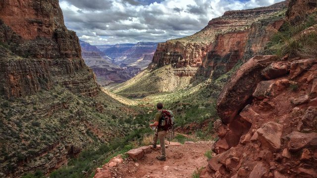 A trial below the rim of the Grand Canyon. A trial below the rim of the Grand Canyon.