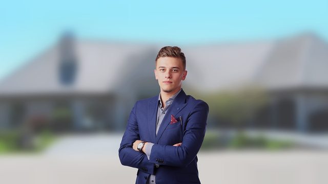 A young realtor confidently navigates the property market, showcasing expertise and professionalism. A young realtor confidently navigates the property market, showcasing expertise and professionalism.