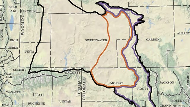 Map of the Southwestern Wyoming Geologic Province, highlighting oil and gas assessment units in the Niobrara Formation across southwest Wyoming and northwest Colorado. Map of the Southwestern Wyoming Geologic Province, highlighting oil and gas assessment units in the Niobrara Formation across southwest Wyoming and northwest Colorado.