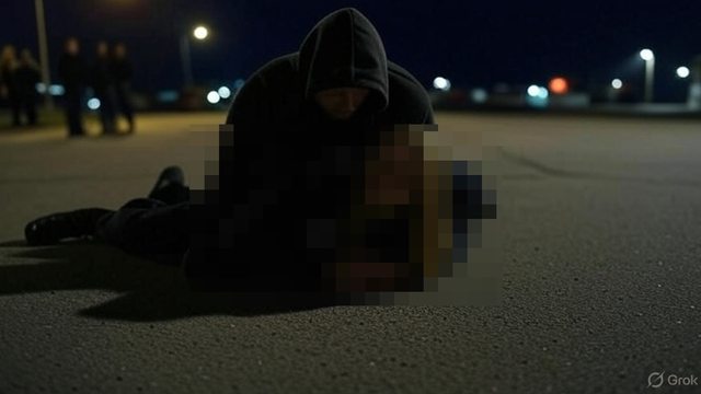 Artistic impression of a known Tren de Aragua terrorist violently attacking a female ICE agent, slamming her head into the pavement, ripping off her body armor, and causing serious head and arm injuries in Bellevue, Nebraska. Artistic impression of a known Tren de Aragua terrorist violently attacking a female ICE agent, slamming her head into the pavement, ripping off her body armor, and causing serious head and arm injuries in Bellevue, Nebraska.