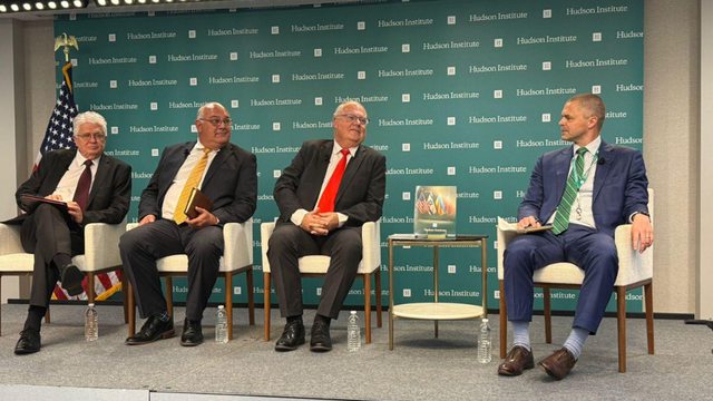 VF Plus delegation at the Hudson Institute: Dr. Corné Mulder, Dr. Theo de Jager, and Mr. Gerhard Papenfus discuss Afrikaner perspectives and U.S.-South Africa relations. VF Plus delegation at the Hudson Institute: Dr. Corné Mulder, Dr. Theo de Jager, and Mr. Gerhard Papenfus discuss Afrikaner perspectives and U.S.-South Africa relations.