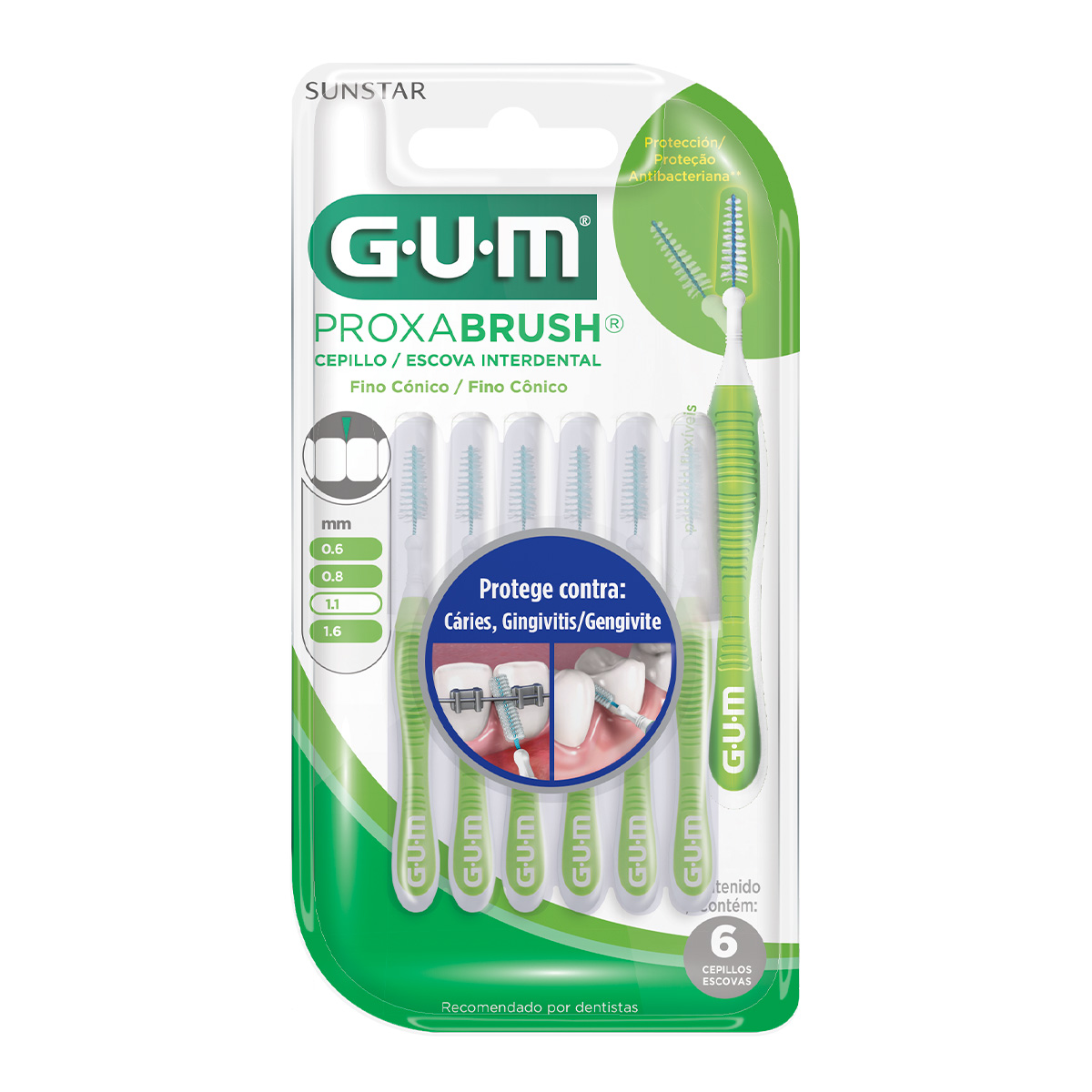 CEP INTERDENTAL GUM PROXA 2MM 6PZ