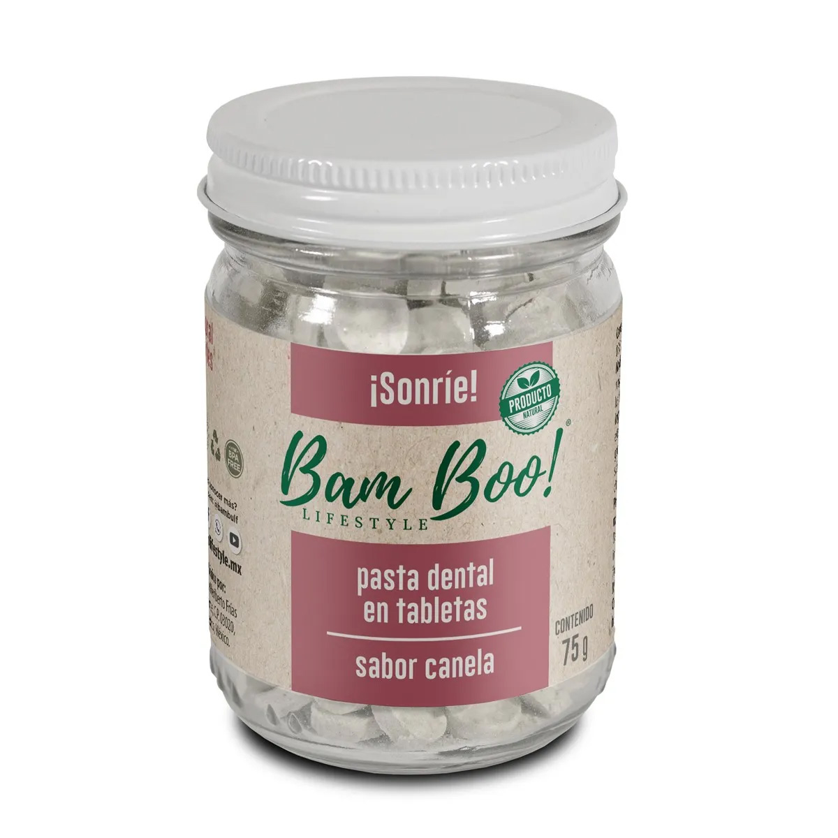 PASTA DENT BAM BOO CANELA TAB 75G