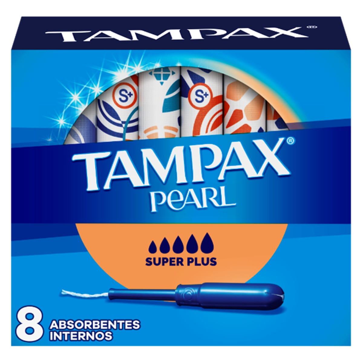 TAMPONES TAMPAX PEARL S PLUS C/8 N
